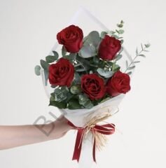 5'li Kırmızı Gül Buketi