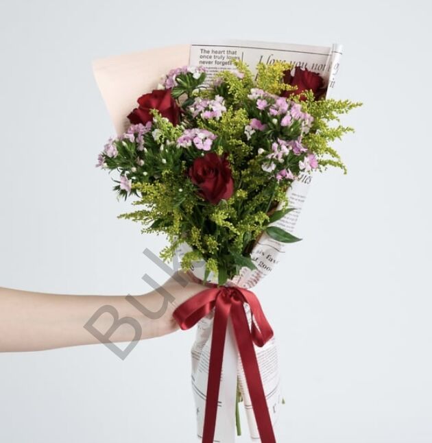 Bukette Hüsnüyusuf & Kırmızı Güller