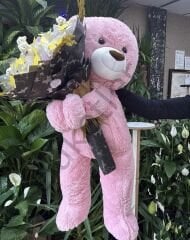 Büyük Boy Pembe Ayıcık & Işıklı Ayıcıklı Kelebek Buketi