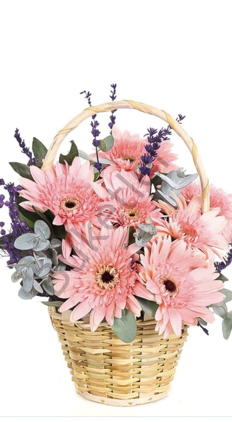 Pembe Gerbera Sepeti