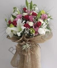 Renkli Güller & Lilyum Buketi