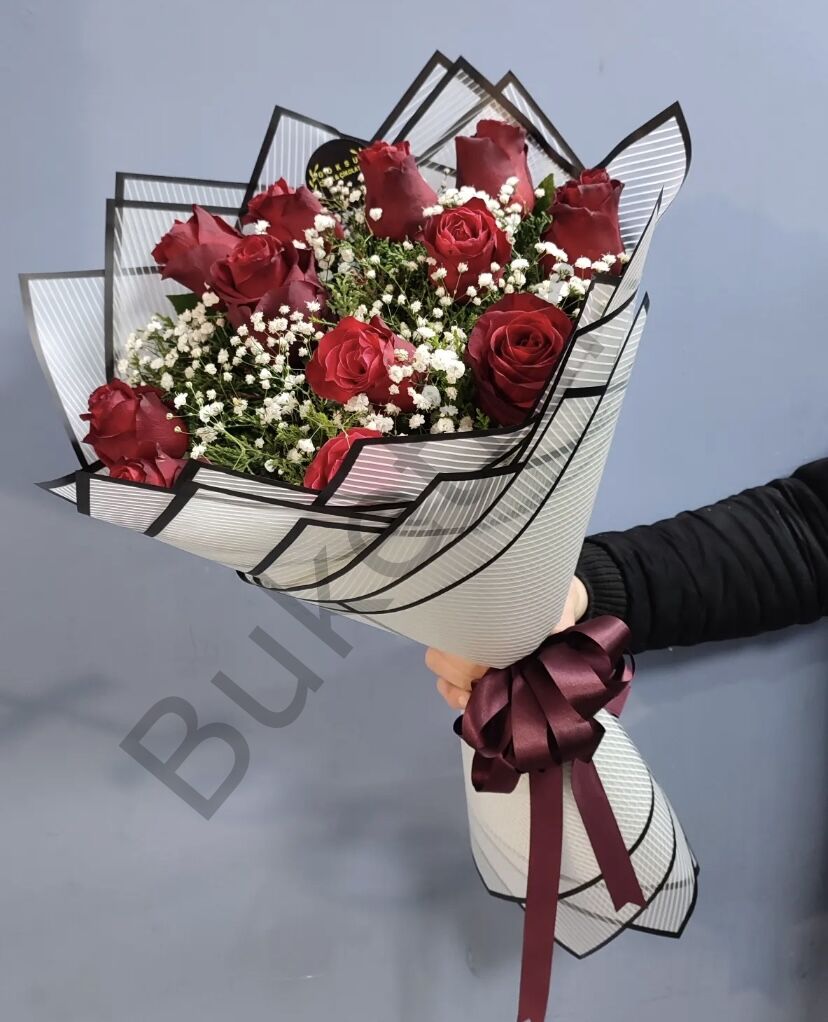 12’li Kırmızı Gül Buketi