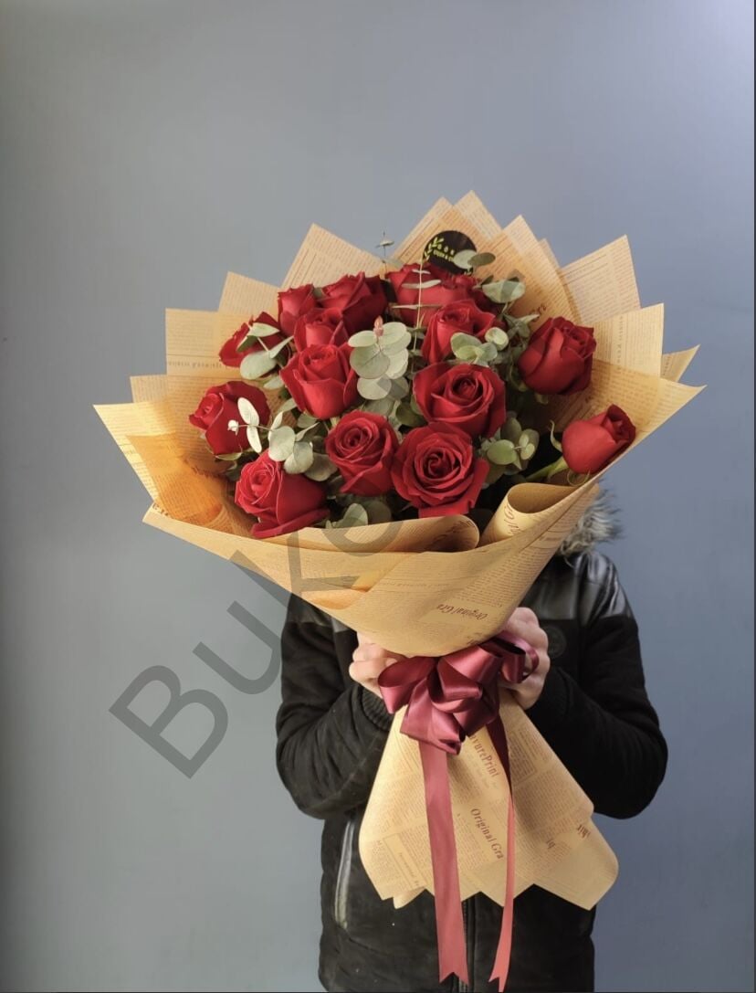 15’li Kırmızı Gül Buketi